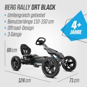 BERG Gokart Rally 2.0 DRT schwarz BFR-3 mit Anhänger und Rundumleuchte