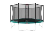 BERG Trampolin rund 380 cm grün mit Sicherheitsnetz...