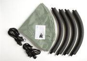 Dice Klettergerüst Zubehör Nestschaukel 100 cm pastellgrün mit schwarzen Seilen