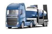 Siku Volvo Lkw mit Boot 1757