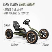 BERG Gokart Buddy Trail Green inkl. Handbremse