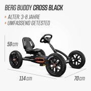 BERG Gokart Buddy Cross Black BFR inkl. Handbremse