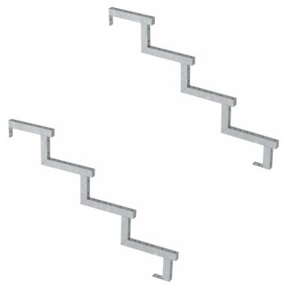 2 Stück PLUS Treppenwange Stahl verzinkt 4-Stufen - Schritttiefe 28 cm