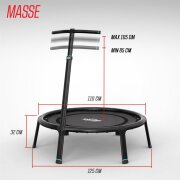 BERG Fitness Trampoline 110 Black + Handlebar