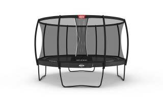 BERG Trampolin rund 430 cm grau mit Sicherheitsnetz Deluxe Champion Regular