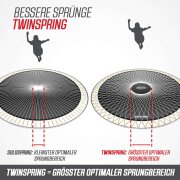 BERG Trampolin rund 430 cm grau mit Sicherheitsnetz Deluxe Champion Regular
