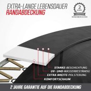 BERG Trampolin rund 430 cm grau mit Sicherheitsnetz Deluxe Champion Regular