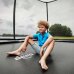 BERG Trampolin rund 430 cm grau mit Sicherheitsnetz Deluxe Champion Regular
