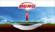 BERG Trampolin InGround oval 520 x 345 cm grau mit Sicherheitsnetz Comfort Grand Favorit