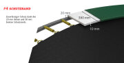 BERG Trampolin rund 270 cm grau mit Sicherheitsnetz Comfort Favorit Regular