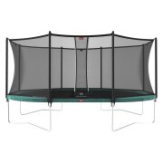 BERG Trampolin oval 520 x 345 cm grün mit...