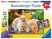 Ravensburger Kinderpuzzle - 05144 Kleine Kuschelzeit - Puzzle für Kinder ab 3 Jahren, mit 2x12 Teilen