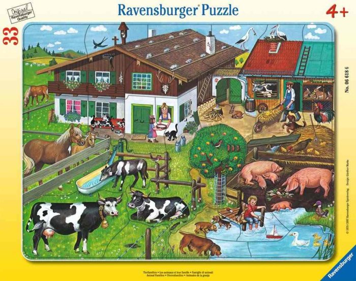 Ravensburger 30-48 T. Rahmenpuzzles Tierfamilien