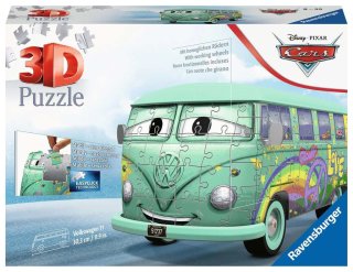 Ravensburger 3D Puzzle Cars Fillmore 11185 - Der VW T1 Cars Fillmore als 3D Puzzle Fahrzeug für alle Disney/Pixar Cars Fans ab 8 Jahren