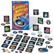 Ravensburger 23163 - Zauberkreisel, Mitbringspiel für 2-6 Spieler, ab 6 Jahren, kompaktes Format, Reisespiel, Ratespiel
