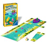 Ravensburger 23334 - Tempo, kleine Fische, Mitbringspiel für 1-6 Spieler, Kinderspiel ab 3 Jahren, kompaktes Format, Reisespiel, Brettspiel