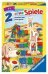 Ravensburger 23354 - Zwei erste Spiele, Mitbringspiel für 2-4 Spieler, Kinderspiel ab 3 Jahren, kompaktes Format, Reisespiel, Brettspiel