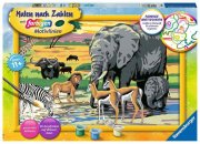 Ravensburger Malen nach Zahlen 28766 - Tiere in Afrika Kinder ab 9 Jahren