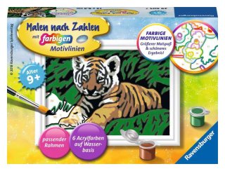Ravensburger Malen nach Zahlen 29605 - Süßer Tiger - Kinder ab 9 Jahren