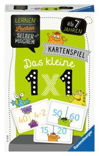 Ravensburger 80350 - Lernen Lachen Selbermachen: Das kleine 1 x 1, Kinderspiel ab 7 Jahren, Lernspiel für 1-4 Spieler, Kartenspiel