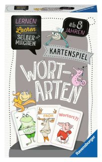 Ravensburger 80353 - Lernen Lachen Selbermachen: Wortarten, Kinderspiel ab 8 Jahren, Lernspiel für 1-4 Spieler, Kartenspiel