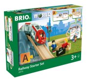 BRIO World 33773 Eisenbahn Starter Set A Die ideale erste Holzeisenbahn mit Tunnel und Figuren Kleinkinderspielzeug empfohlen ab 3 Jahren