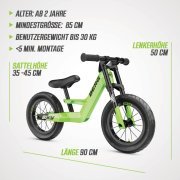 BERG Laufrad Biky City 12" grün