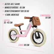 BERG Laufrad Biky Retro 12" rosa