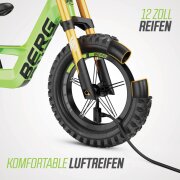 BERG Laufrad Biky Cross 12" grün mit Lenkradpolster