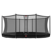 BERG Trampolin Favorit InGround oval 520 x 345 cm schwarz...