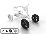 BERG Gokart Ersatzteil Rad 9x2 - Schwarz/Schwarz Vorne