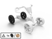 BERG Gokart Ersatzteil Rad 9x2 - Schwarz/Schwarz Hinten