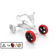 BERG Gokart Ersatzteil Rad 9x2 - Schwarz/Rot Vorne