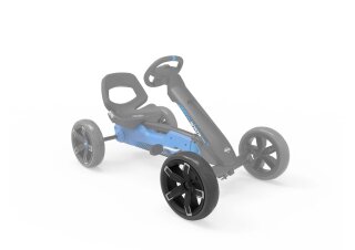 BERG Gokart Ersatzteil Rad schwarz-schwarz 10x2,5 vorne + sticker Roadster