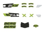 BERG Gokart Ersatzteil Biky - Sticker set Mini Green
