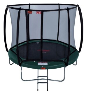 AVYNA Pro-Line Trampolin 245 cm mit Sicherheitsnetz & Leiter rund grün