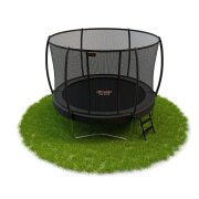 AVYNA Pro-Line Trampolin 245 cm mit Sicherheitsnetz & Leiter rund grau