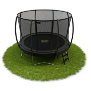 AVYNA Pro-Line Trampolin 365 cm mit Sicherheitsnetz & Leiter rund grau