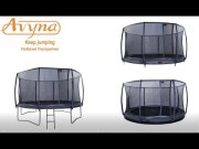 AVYNA Pro-Line Trampolin 365 cm mit Sicherheitsnetz & Leiter rund camouflage