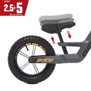 BERG Laufrad Biky 12 Zoll Cross Grau mit Lenkradpolster