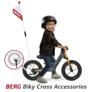BERG Laufrad Biky 12 Zoll Cross Grau mit Lenkradpolster