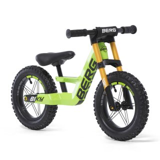 BERG Laufrad Biky 12 Zoll Cross Grün mit Lenkradpolster