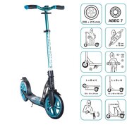 SIX DEGREES Aluminium Scooter 230/215 mm türkis