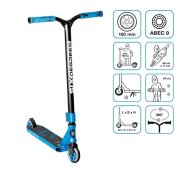 SIX DEGREES Stuntscooter 100 mm blau