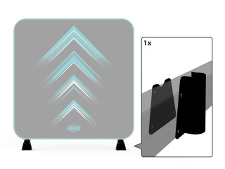 BERG Ersatzteil AeroWall - Klemme + Verstärkungsplatte 2x2