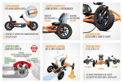 BERG Gokart Buddy B-Orange 2.0 BFR inkl. Anhänger & Kupplung