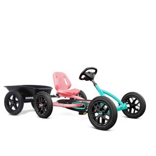BERG Gokart Buddy Lua 2.0 BFR pink / mint inkl. Anhänger & Kupplung