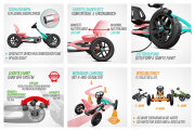 BERG Gokart Buddy Lua 2.0 BFR pink / mint inkl. Anhänger & Kupplung