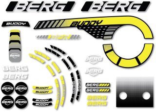 BERG Ersatzteil Buddy 2.0 - Aufkleber-Set Cross, ab BJ 2022