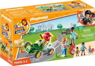 PLAYMOBIL DUCK ON CALL 70919 DUCK ON CALL - Notarzt Action. Hilf dem Rennfahrer!